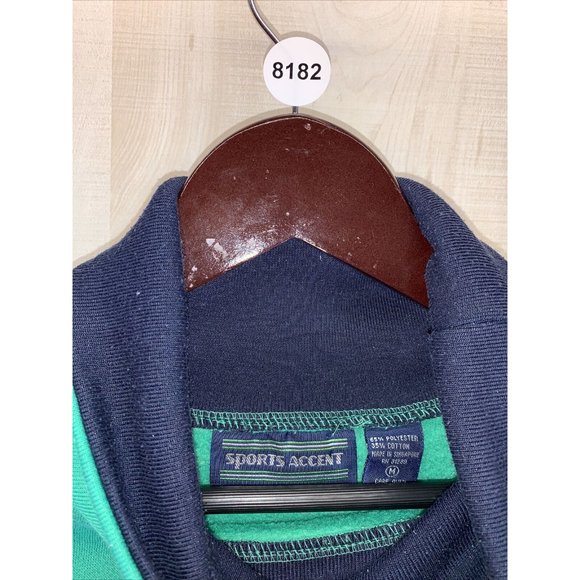 Vintage Sports Accent Womens Green Nautical Embroidered Trurtle Neck Sweatshirt - Picture 5 of 8